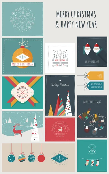 Christmas Greeting Cards — Stock Vector