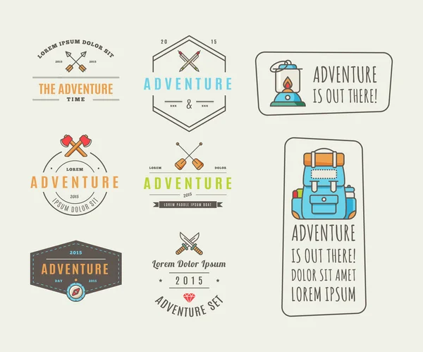 Iconos para la aventura — Vector de stock