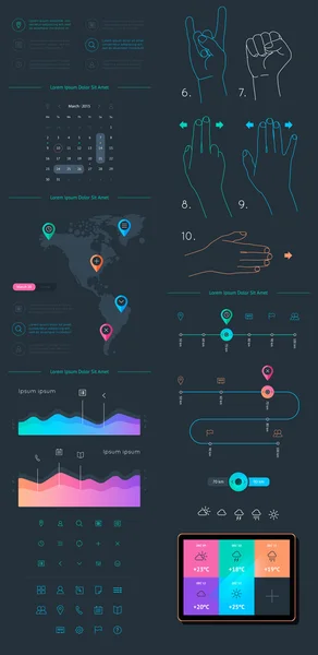 Iş Infographic elemanları — Stok Vektör