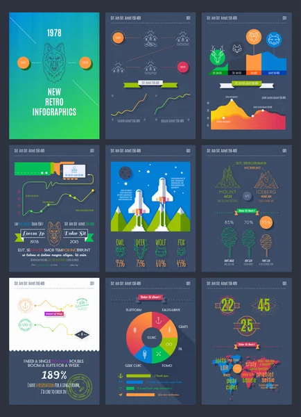 Illustrations of modern infographics — Stock Vector