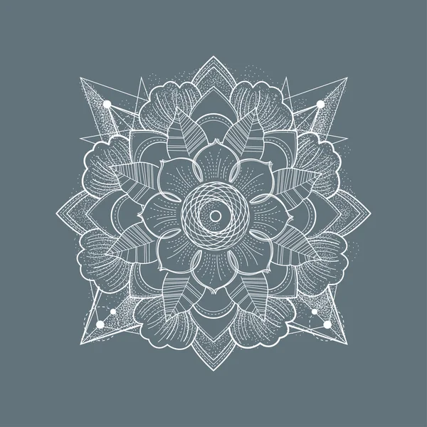 Adorno redondo mandalas . — Vector de stock