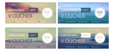 Hediye çeki şablon seti