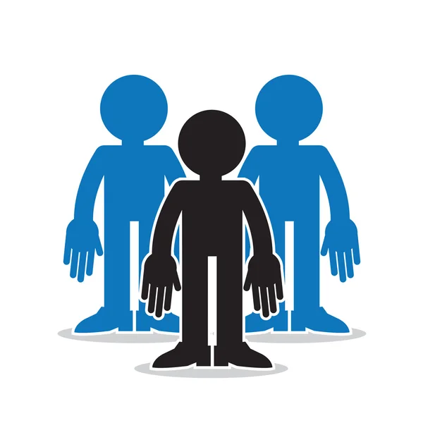 Destacan tres figuras del grupo — Vector de stock