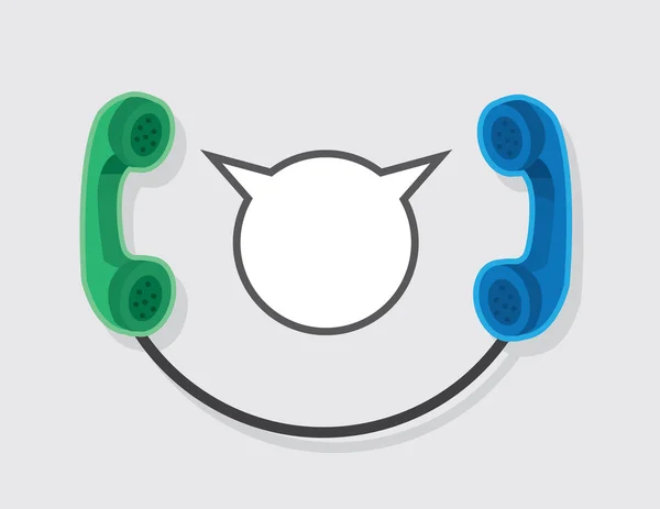 Bulle vocale connectée pour téléphones — Image vectorielle