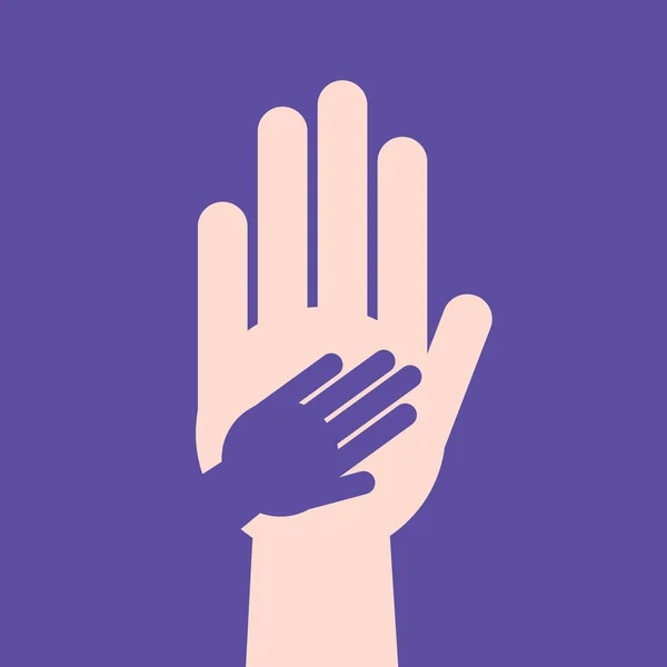 Coupe main dans la main — Image vectorielle
