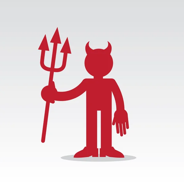 Figura Diabo Vermelho — Vetor de Stock