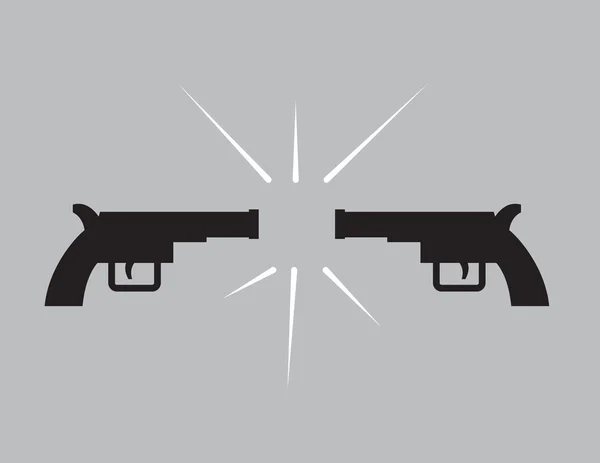 Guns mutatva egymásnak — Stock Vector