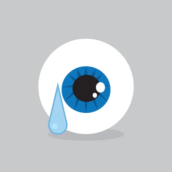 Llorando globo ocular — Vector de stock