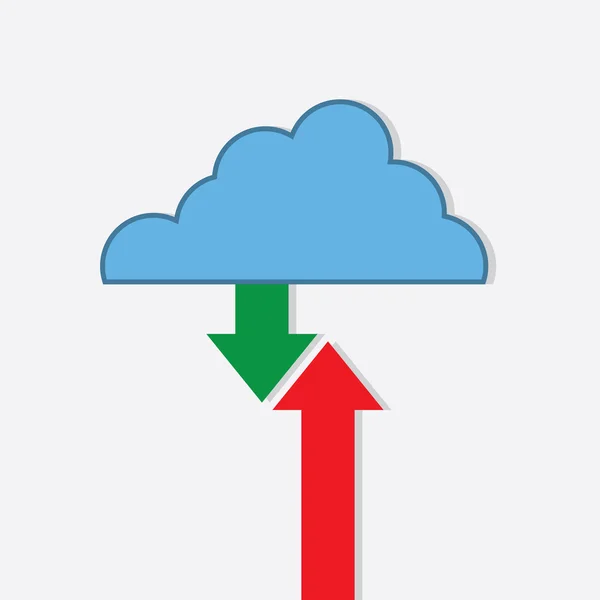 Bulut Download Upload — Stok Vektör