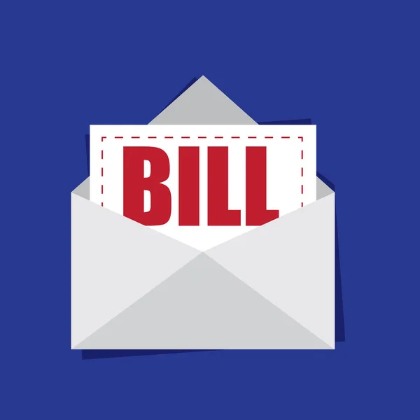 Envelope Bill Text — Stock Vector