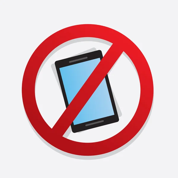 Aucun symbole de téléphone portable — Image vectorielle