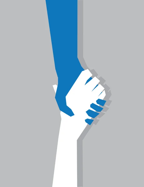 Hands Gripping Hanging on Vector Graphics