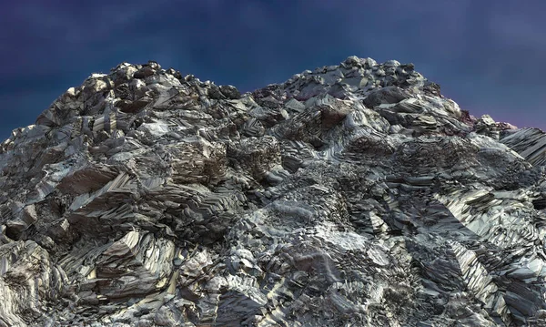 Piedra, roca, roca, adoquines, adoquines en el desierto sobre el fondo de un cielo pesado — Foto de Stock