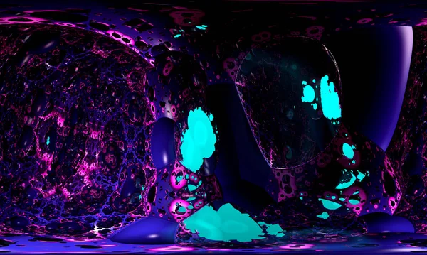 Fractal Akvarell Purple Cyber Bakgrund Färgglada Mall Topografisk Duk Gul — Stockfoto