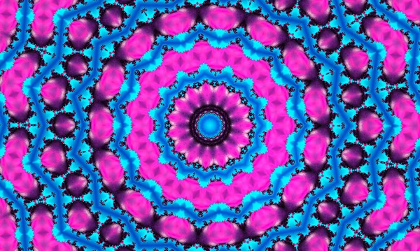 Kaleidoszkóp Minta Poligon Csillagok Rózsaszín Színű — Stock Fotó