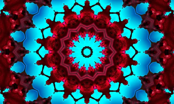 Hvězdný Kaleidoskop Pozadí Krásná Vícebarevná Textura Kaleidoskopu Unikátní Kaleidoskop Design — Stock fotografie