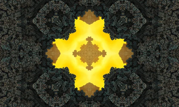 Kaleidoszkóp Kereszt Kaotikus Világ Szimbólum Csomagolásra Alkalmas Papír Háttér Tapéta — Stock Fotó