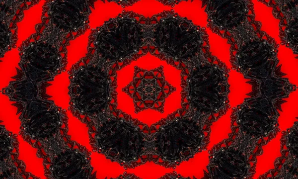Kaleidoskop Pozadí Abstraktní Fraktální Tvary Krásná Satanská Kaleidoskopická Textura Fantazie — Stock fotografie
