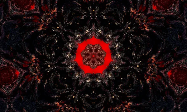 Geometric Necromantic Pattern Mandala Art Kaleidoscope Summon Spirits Shape Hexagons — Stock Photo, Image