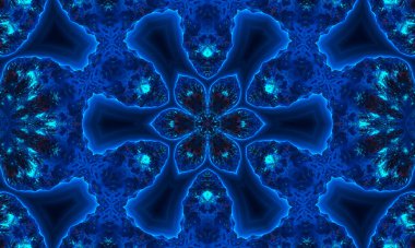 Renkli kaleydoskop desensiz. Dekoratif altıgen süsü. Geometrik tasarım elemanı. Gökkuşağı duvar kağıdı, kumaş, kağıt, mobilya baskısı. Soyut çiçek ya da yıldız. Psikedelik biçim