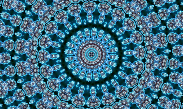 Ornamental Decorative Kaleidoscope Movement Geometric Circle Abstract Floral Kaleidoscope Geometry — 스톡 사진