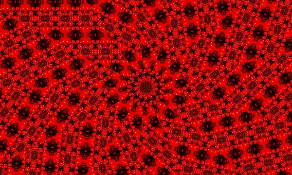 Živé Krvavě Červeně Fraktální Kaleidoskop Digitální Kresba Pro Kreativní Grafický — Stock fotografie