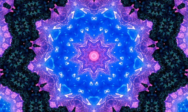 Purple White Indigo Star Kaleidoscope Wallpaper — 스톡 사진