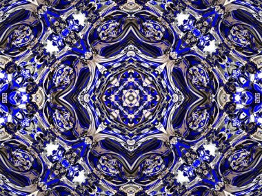 Çiçek gzhel deco round mandala deco dekoratif elementler çivit, mavi çizgi ve boyama için beyaz alan. Mandala 'nın gölgesi ve renk arkaplanı. Arap, İslam, Hintli, Çin yogası illüstrasyonu.