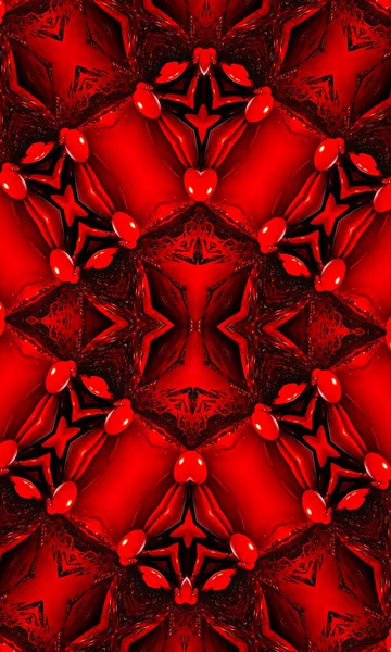 ストライプ ウェーブ セパレーター 神秘的な幾何学的装飾 魔法の壁紙 グルービー壁紙 酸の広場ルーン 赤の繰り返しブラシ 赤幾何学模様 赤い幾何学的インク — ストック写真