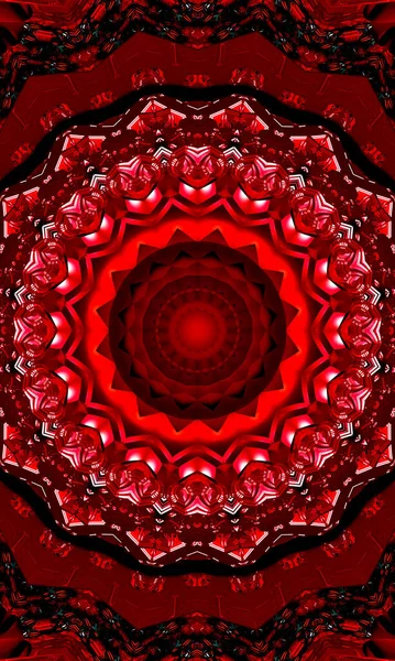 Horror Roșu Stea Caleidoscop Model Tapet Design Imagine Verticală — Fotografie, imagine de stoc