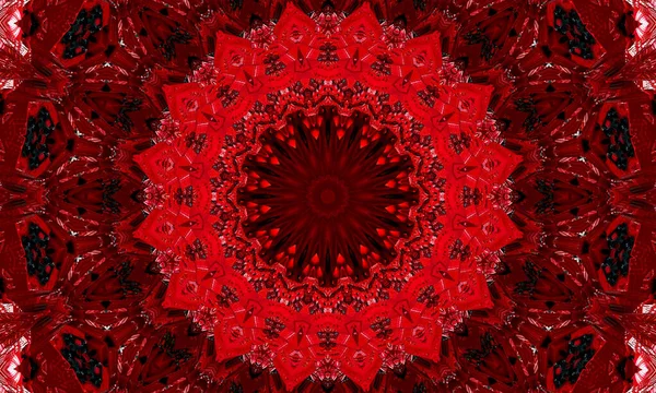 Horror Estrella Roja Caleidoscopio Patrón Papel Pintado Diseño — Foto de Stock
