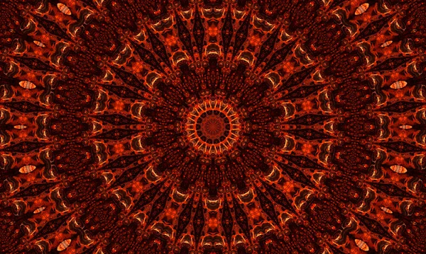 Ginger Kaleidoskop Skvělá Tapeta Zázvor Opakuji Batik Černá Geometrická Barva — Stock fotografie