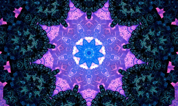 Lila Weiß Und Indigo Star Kaleidoskop Tapete — Stockfoto