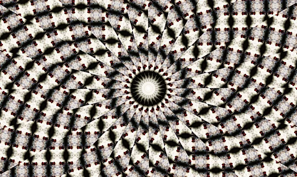 Černobílý Kaleidoskop Černobílý Květinový Vzor Lze Použít Pro Omalovánky Designu — Stock fotografie