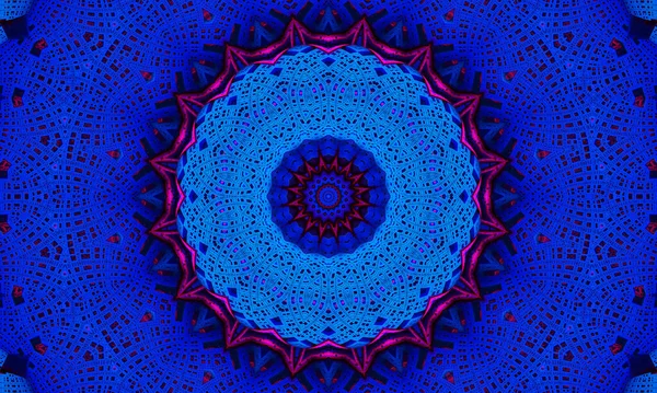 Mykonos Blue Trendy Color Kaleidoscope Beautiful Kaleidoscope Background Abstract Kaleidoscope — Stock Photo, Image