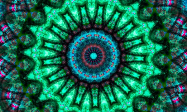 Green Geometric Design Mosaic Kaleidoscope Abstract Mosaic Background Πολύχρωμο Φουτουριστικό — Φωτογραφία Αρχείου