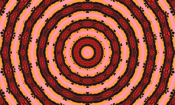锥形螺旋万花筒形状 非常适合蜡染图案 波希米亚风格 墙壁艺术 地毯设计 — 图库照片