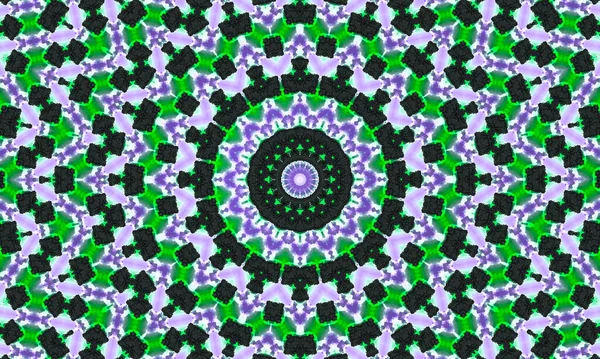 Díszítő Kaleidoszkóp Mozgalom Geometrikus Kör Absztrakt Virágos Kaleidoszkóp Geometrikus Etnikai — Stock Fotó