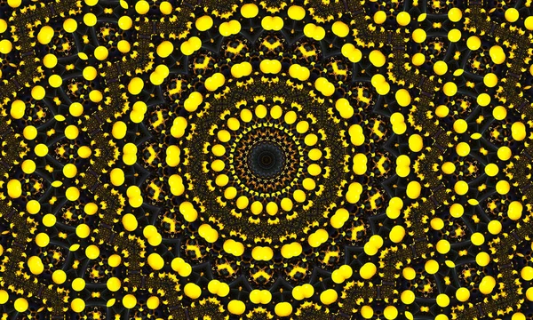 Желтая Круглая Точка Бесшовный Рисунок Кругами Абстрактный Синий Фон Иллюстрация — стоковое фото