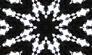 Karanlık yatay olarak kusursuz tasarım. Dekoratif Döşeme Etnik Süsleme Yazısı. Siyah ve beyaz doğulu tarzı. Koyu renk. Parlak Kaleydoskop Etkisi. Çiçek deseni. Çiçek Tasarımı