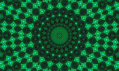 Parlak yeşil bir çiçek desenli arka plan.