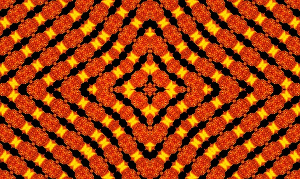 Rayons Orange Étoiles Sur Motif Texturé Rétro Noir Des Années — Photo