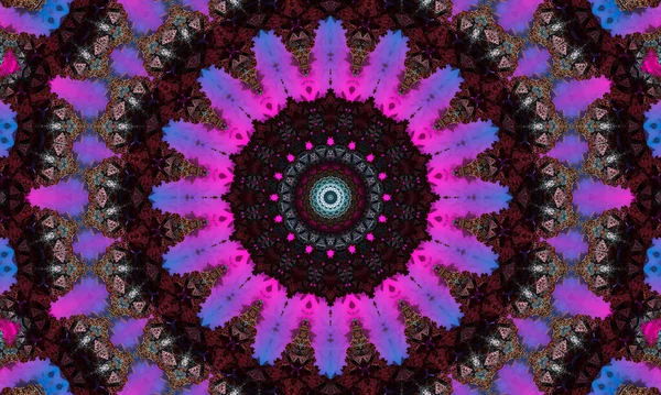 Lila Kaleidoskop Form Eines Auges Abstraktes Design Das Surreal Stark — Stockfoto