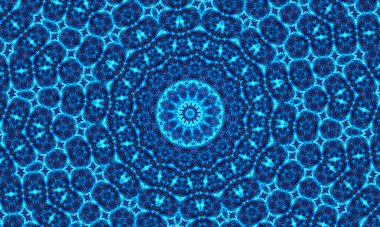 Mistik arka plan Kelt düğümü şekli, mavi büyü işareti.