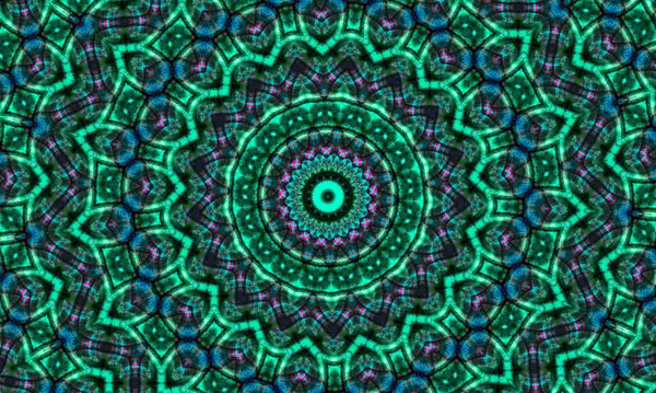 Green Geometric Design Mosaik Eines Kaleidoskops Abstrakter Mosaikhintergrund Farbenfroher Futuristischer — Stockfoto