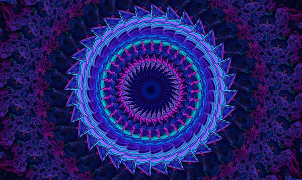 Disques Échelles Motifs Violets Vifs Dessins Spirale Illustration — Photo