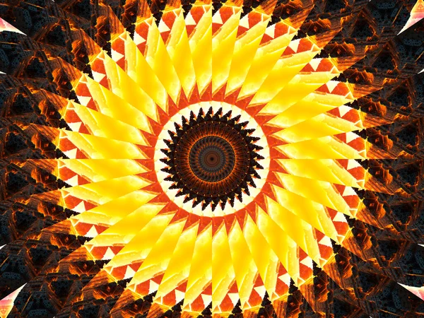 Trippy Spiralförmige Kaleidoskopform Sehr Perfekt Für Batikmuster Boheme Wandkunst Spiegelrahmen Stockbild