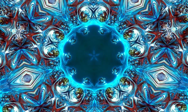 Geometrische Thaise Patroon Gemengde Kunst Polynesische Kunst Mandala Kunst Vorm — Stockfoto
