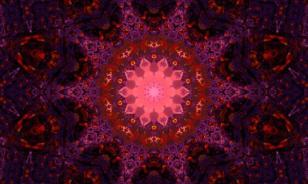 Purple Magenta Floral Kaleidoscope Design 약자이다 스크랩북 소책자 제조를 스코프 — 스톡 사진