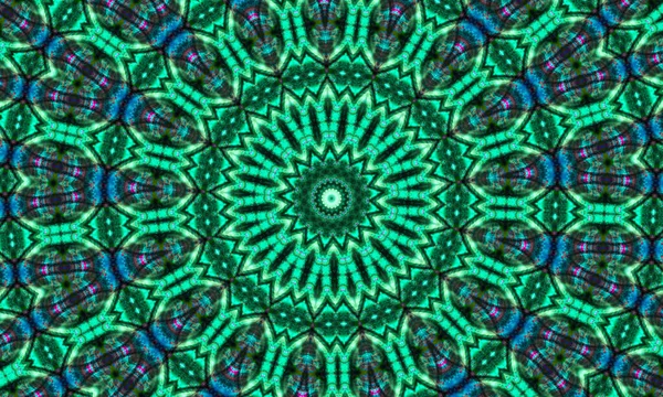 Green Geometric Design Mosaik Eines Kaleidoskops Abstrakter Mosaikhintergrund Farbenfroher Futuristischer — Stockfoto
